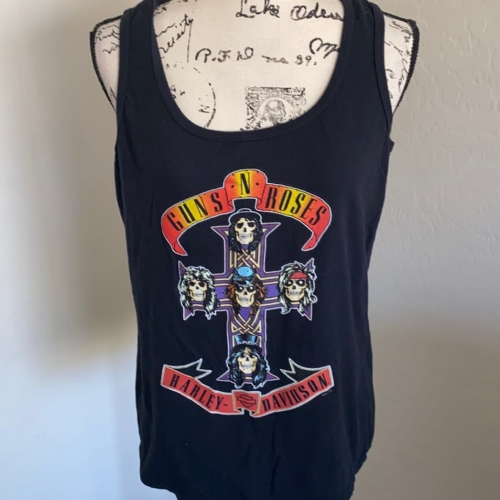 Harley Davidson Black Guns N Roses 🌹 Tank Top